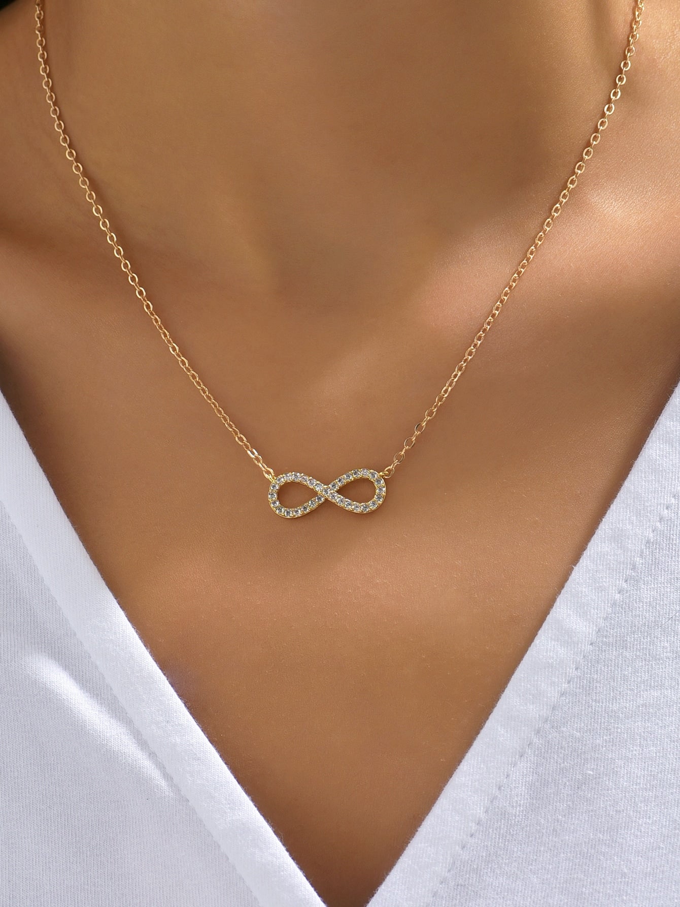 Infinity Symbol Charm Necklace Copper Jewelry