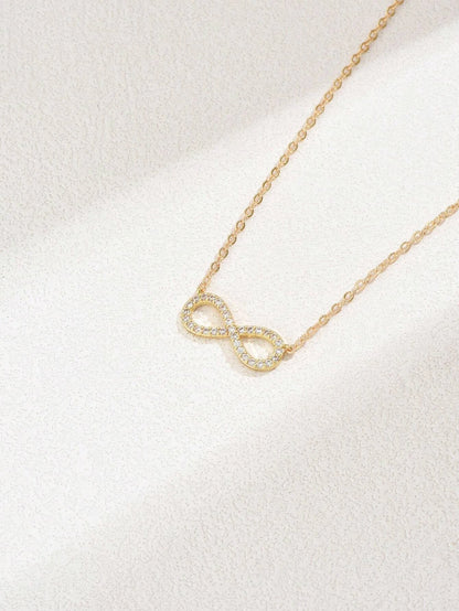 Infinity Symbol Charm Necklace Copper Jewelry