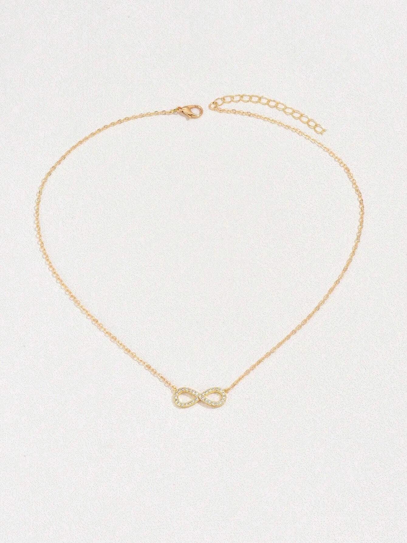 Infinity Symbol Charm Necklace Copper Jewelry