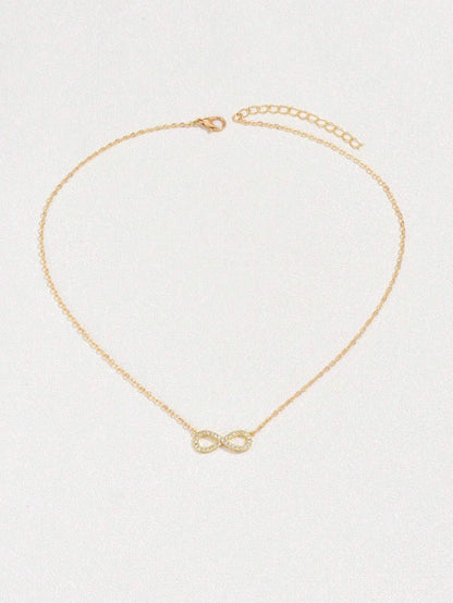 Infinity Symbol Charm Necklace Copper Jewelry